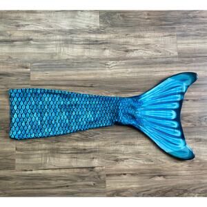 Fin Fun Mermaid Tail Monofin YOUTH S Turquoise Blue Scales Swimming Pools Play